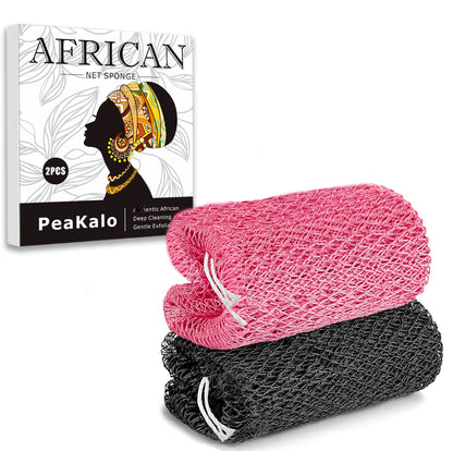 Afrikansk Nätbadsvamp 2-Pack – Exfolierande Kroppsskrubb