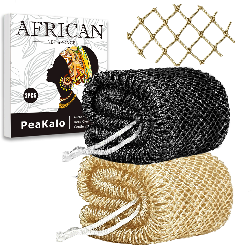 Afrikansk Nätbadsvamp 2-Pack – Exfolierande Kroppsskrubb