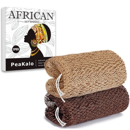 Afrikansk Nätbadsvamp 2-Pack – Exfolierande Kroppsskrubb
