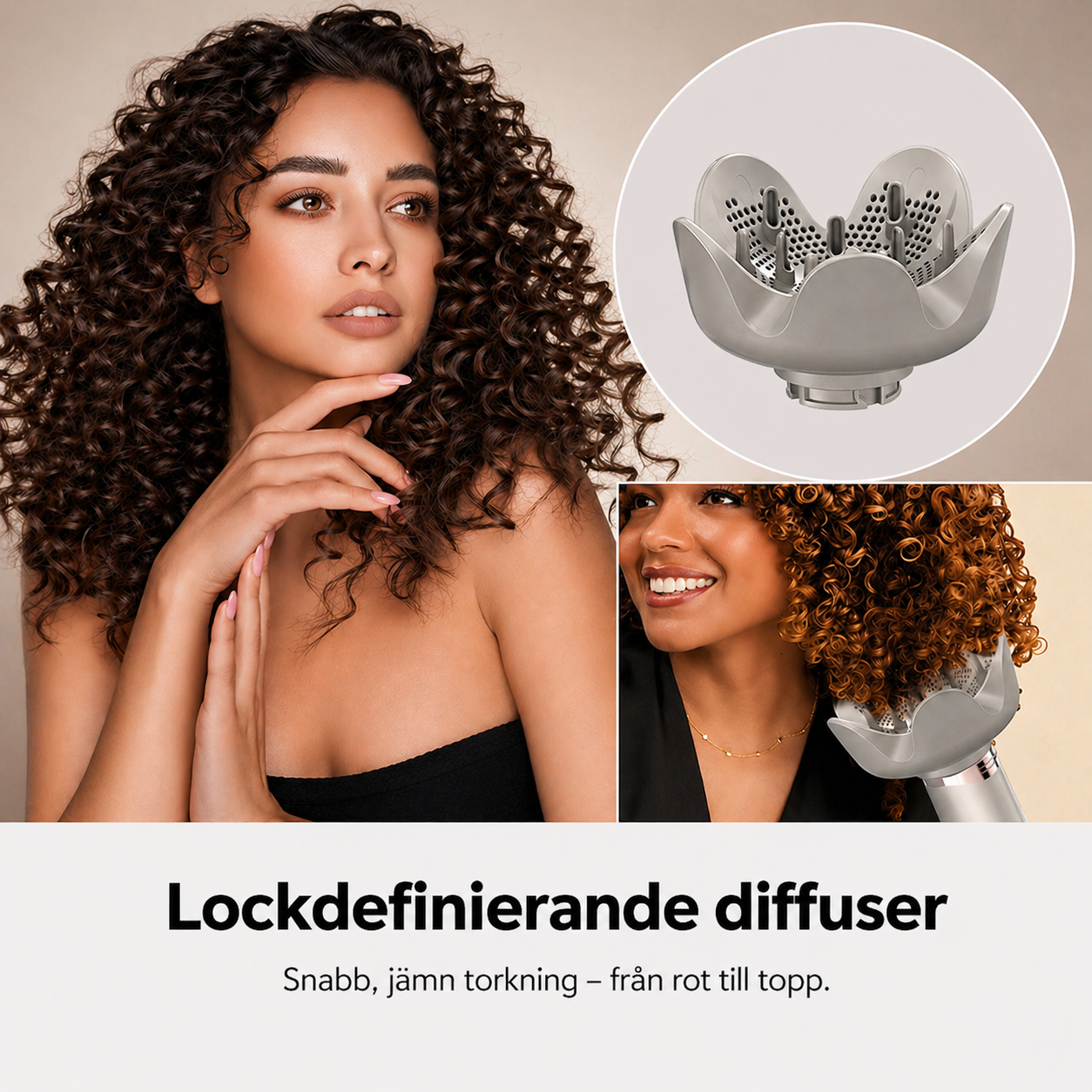 Modelador de Cabelo 8 em 1 – Caracóis, Volume e Secagem