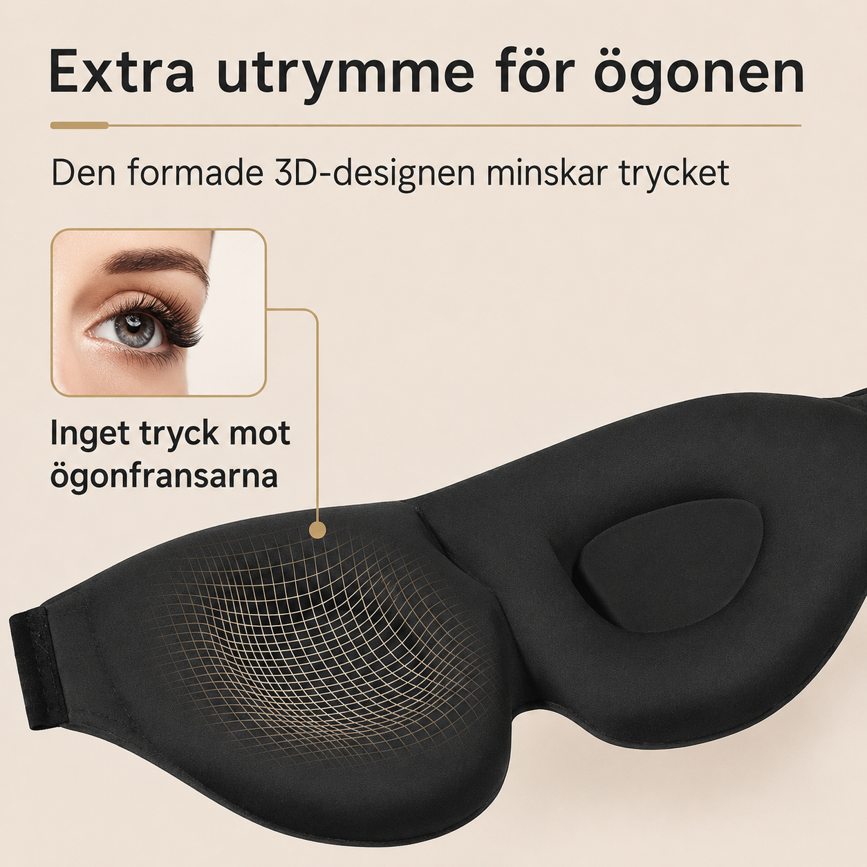 3D Sovmask – Mörkläggande & Tryckfri