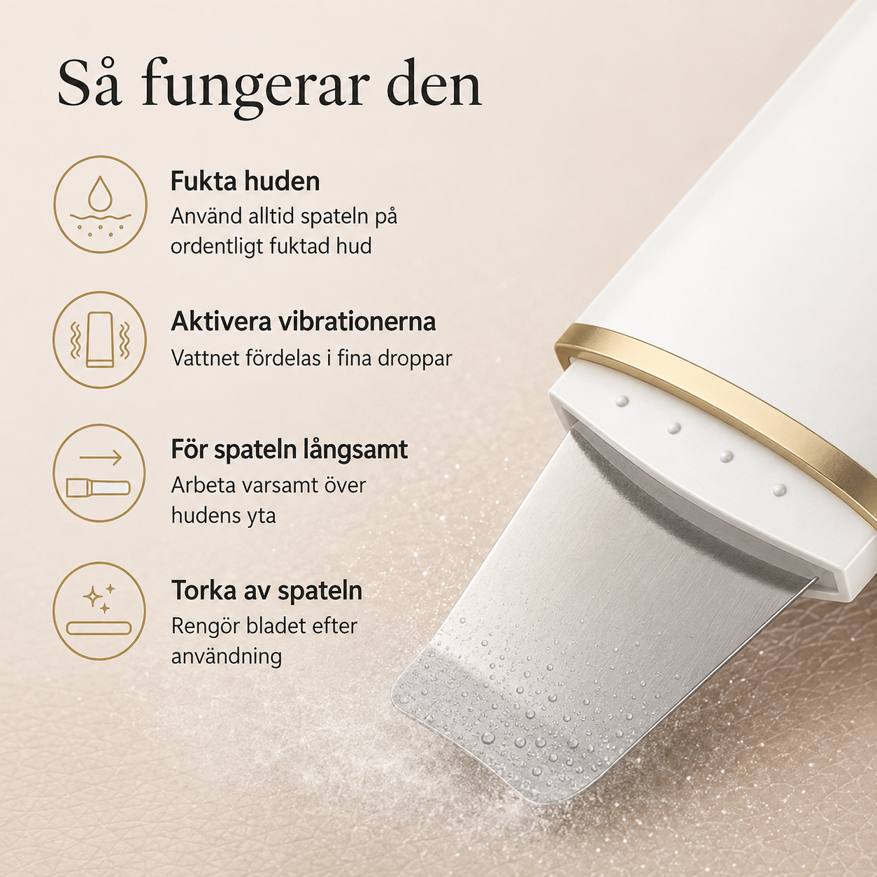 PureGlow™ – Ultraljudsspatel för Ansiktet