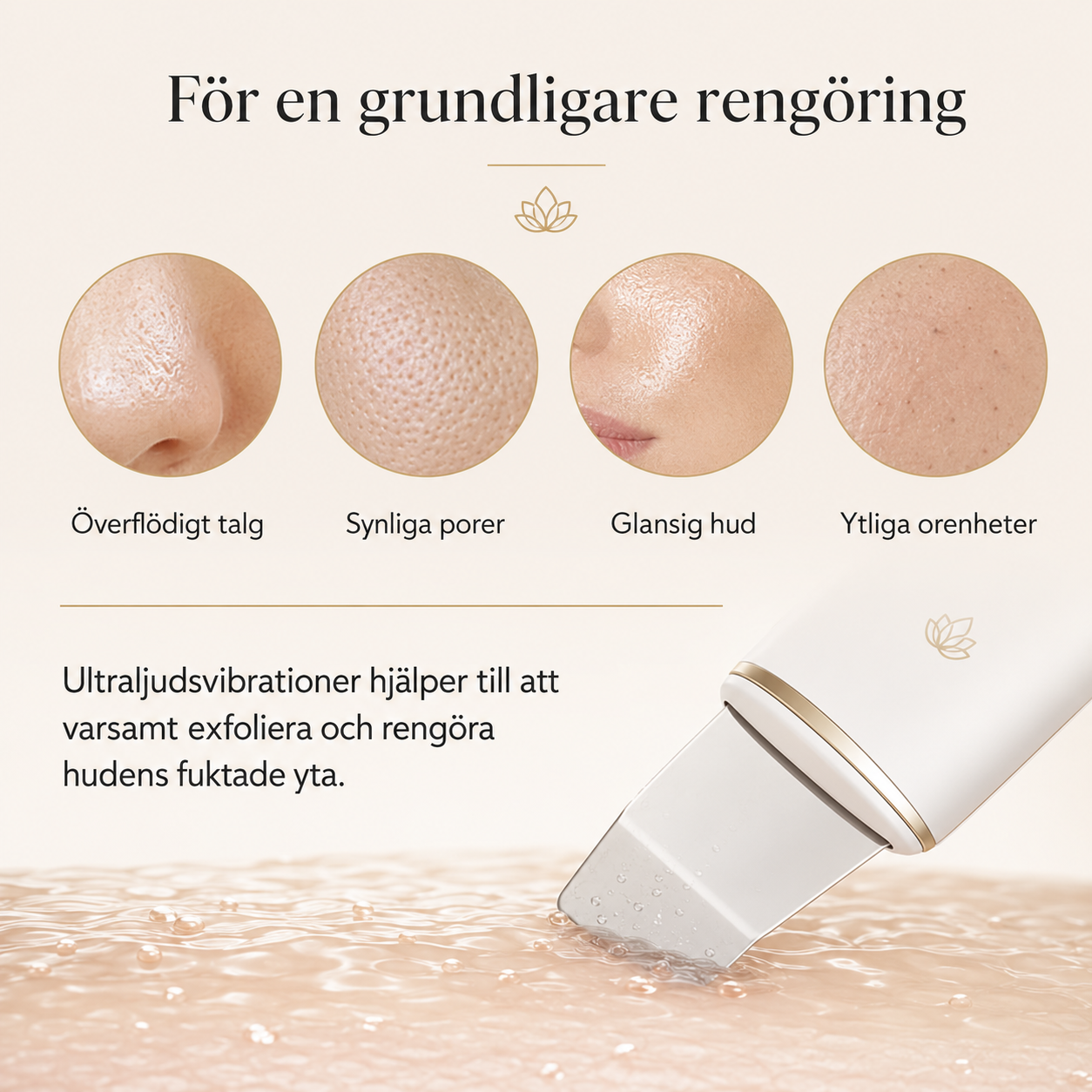 PureGlow™ – Ultraljudsspatel för Ansiktet