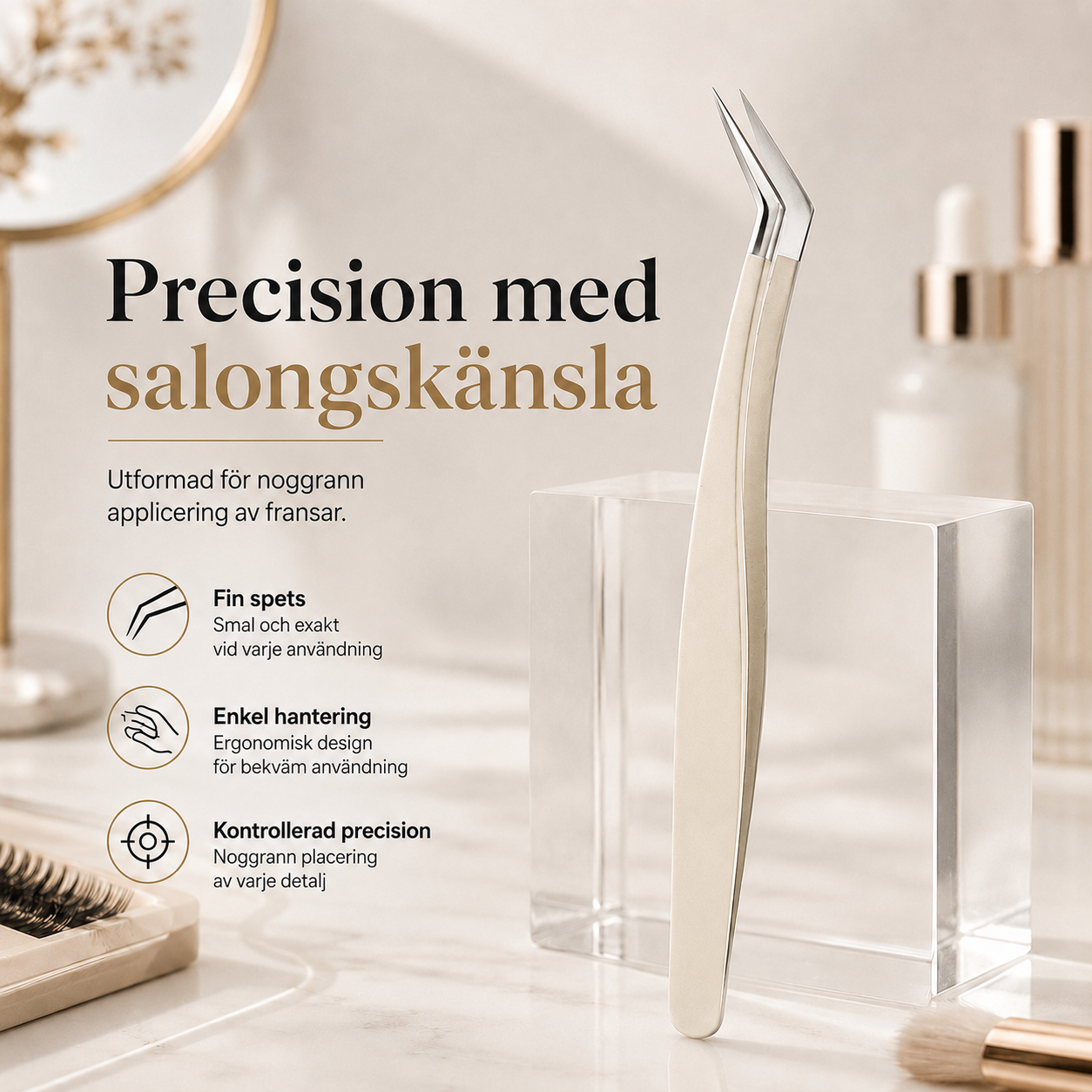 Precision Lash Tweezer Set – 4 delar