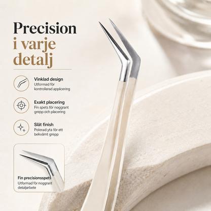 Precision Lash Tweezer Set – 4 delar
