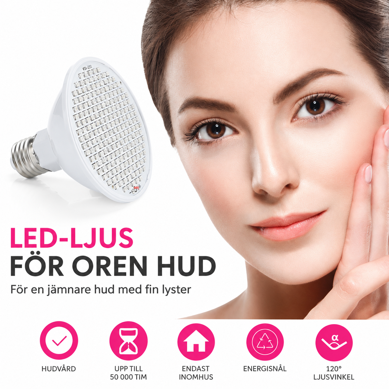LED-lampa rödljusterapi